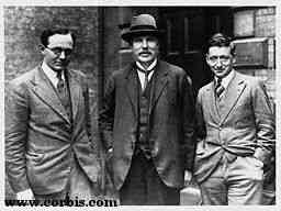 E.S. Walton, Ernest Rutherford, and J.D. Cockcroft